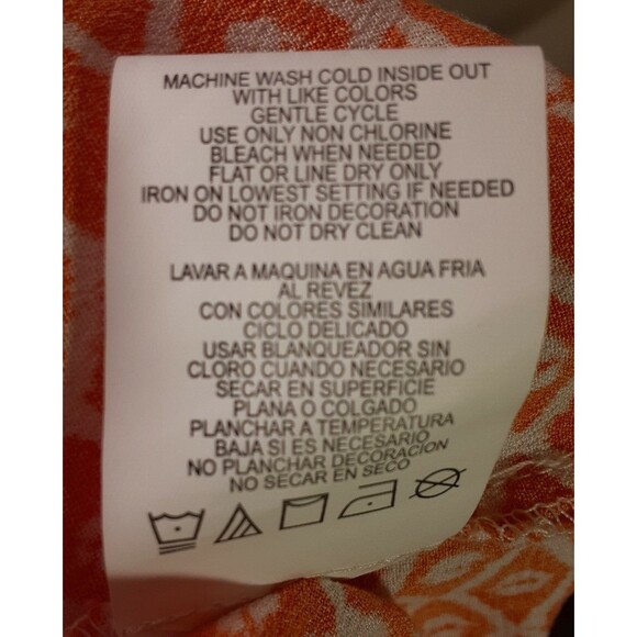 Copper Key NWT Orange Flirty Tie Straps Tank Top Size Large - Picture 9 of 9